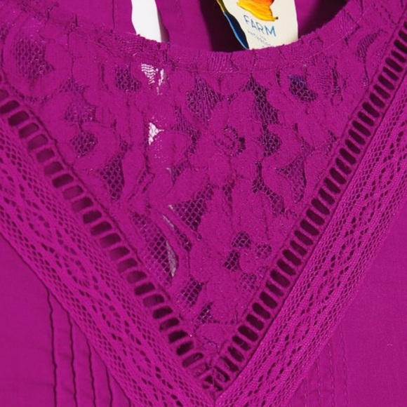 NWT Farm Rio Kelsie Lace Blouse Anthropologie M
